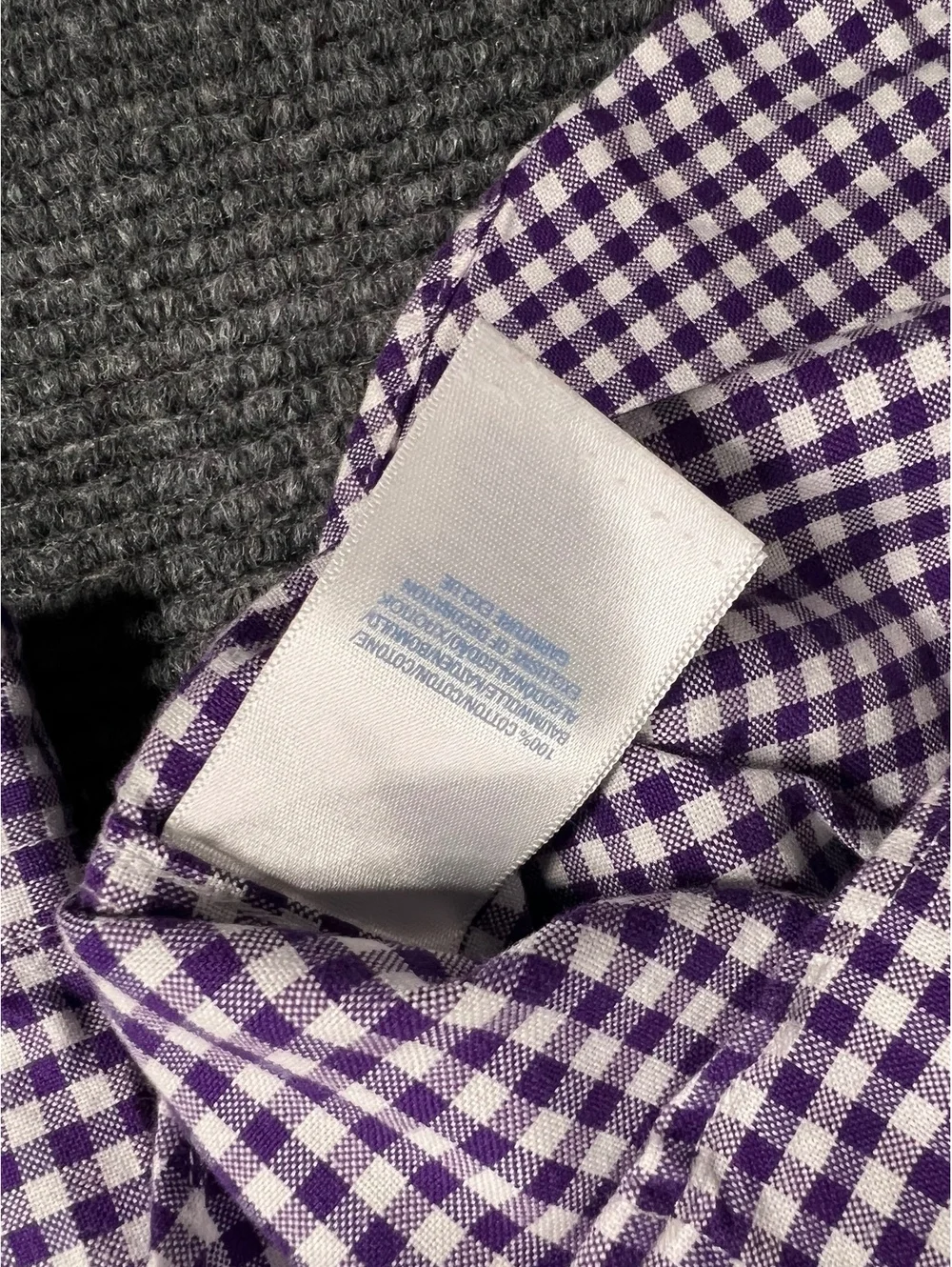 Ralph Lauren Baby Boys' Purple Gingham Button-Down Dress Shirt 100% Cotton 12M